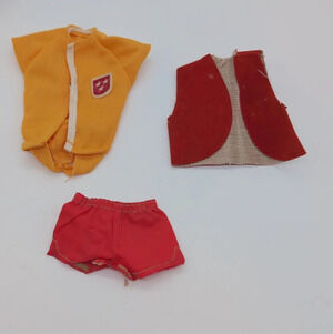 Vintage 1970s Big Jim Mattel Yellow and Red clothing lot